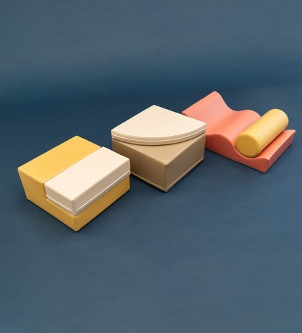 Soft Play 6 Foam Block Set - Pastel Pink Explorer