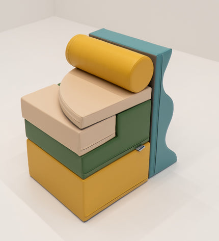 Soft Play 6 Foam Block Set - Pastel Turquoise Explorer
