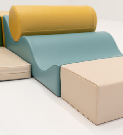 Soft Play 6 Foam Block Set - Pastel Turquoise Explorer
