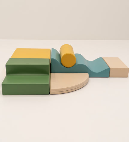 Soft Play 6 Foam Block Set - Pastel Turquoise Explorer