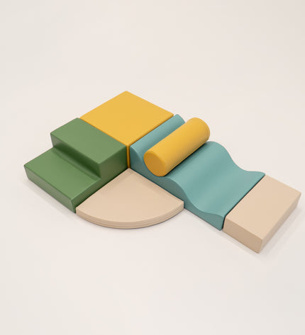 Soft Play 6 Foam Block Set - Pastel Turquoise Explorer