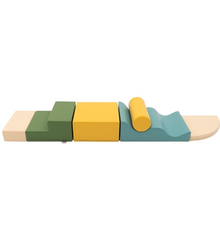 Soft Play 6 Foam Block Set - Pastel Turquoise Explorer