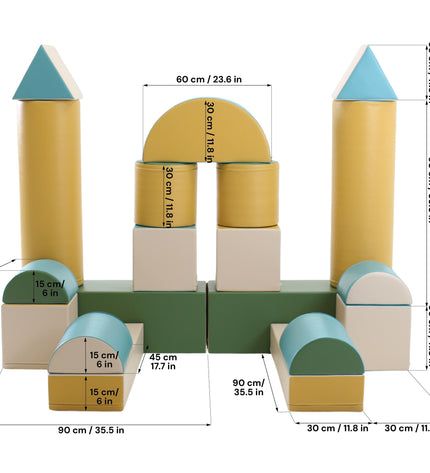 Fortress Soft Play Set – Pastel Turquoise