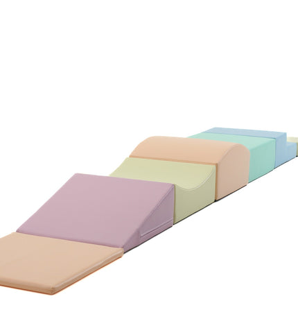 Soft Play 7 Foam Block Set - Light Pastel Little Crawler