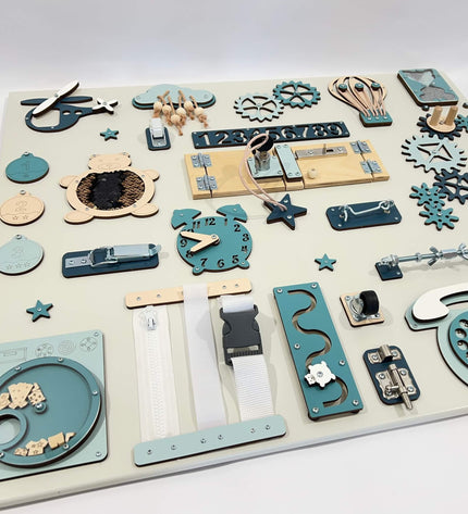 Large Montessori busy board for learning (60×70 cm)