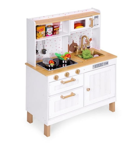 Large Wooden Play Kitchen with Sounds and LED
