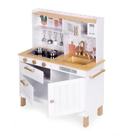 Large Wooden Play Kitchen with Sounds and LED