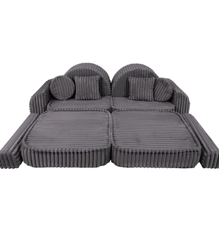 Medium Modular Sofa for Kids - Churros Jurassic Grey Plus