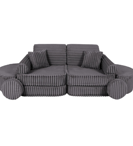 Medium Modular Sofa for Kids - Churros Jurassic Grey Plus