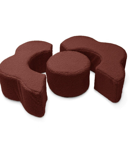 MeowBaby® Foam Flower Shape Set, 3 Elements, Bearly Dark Brown