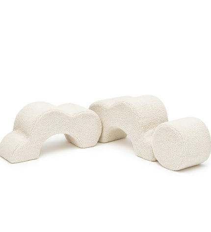 MeowBaby® Foam Flower Shape Set, 3 Elements, Bearly Cream