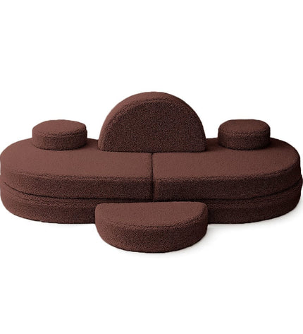 MeowBaby® Modular Sofa Coccolo for Kids – 6 Piece, Bearly Brown