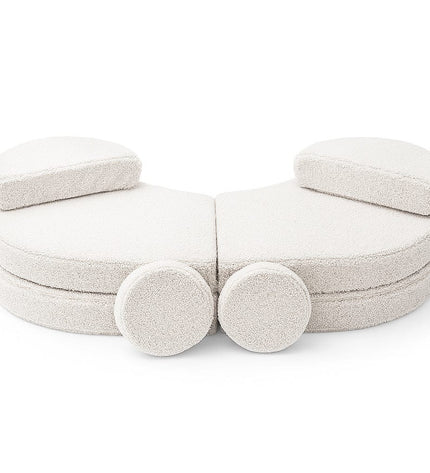 MeowBaby® Modular Sofa Coccolo for Kids – 6 Piece, Bearly Off-White