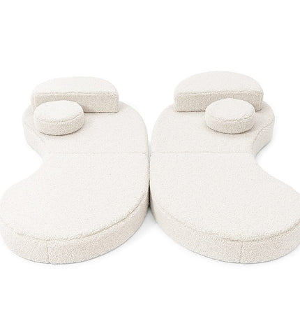 MeowBaby® Modular Sofa Coccolo for Kids – 6 Piece, Bearly Off-White