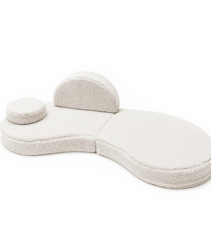 MeowBaby® Modular Sofa Coccolo for Kids – 6 Piece, Bearly Off-White