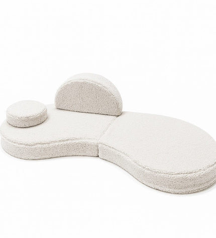 MeowBaby® Modular Sofa Coccolo for Kids – 6 Piece, Bearly Off-White