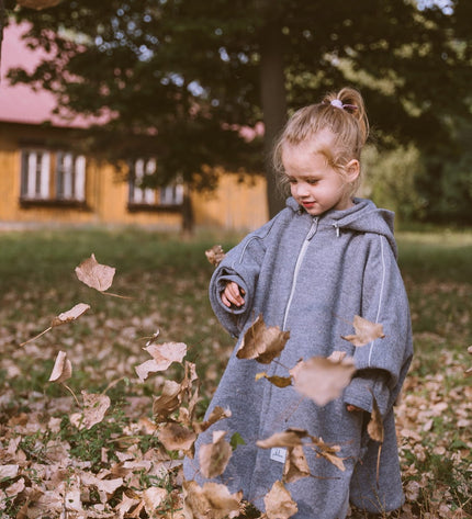 Merino Wool Car Poncho For Kids - Bunny