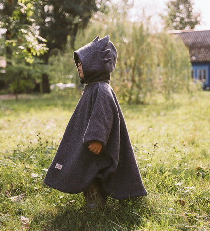 Merino Wool Car Poncho For Kids - Dragon