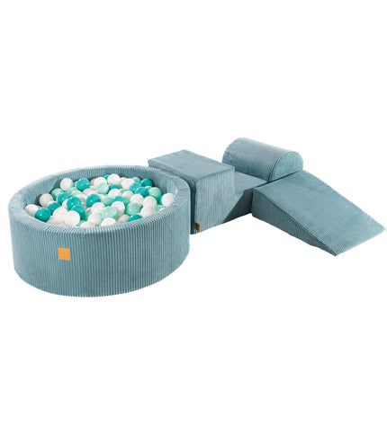 MeowBaby® Playset with Ball Pit - Turquoise, Mint & White Pearl