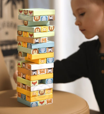 Shaky Tower Skill Game With Animals