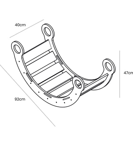 Snug Rocker for Kids - Natural With Beige Pillow