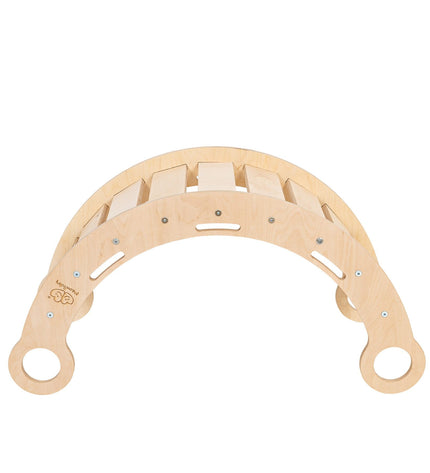 Snug Rocker for Kids - Natural With Grey Pillow