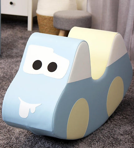 Soft Play Ride On Toy - Light Blue Car
