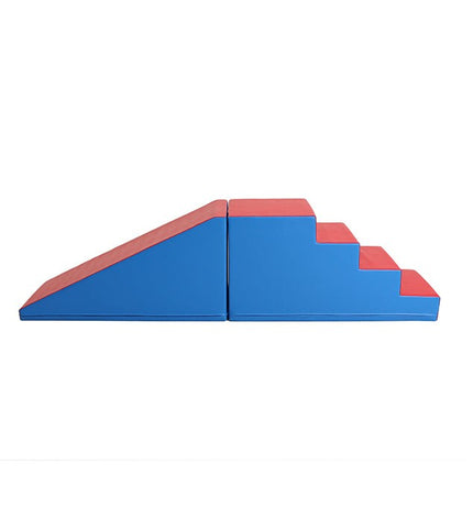 Soft Play Step and Slide Set - Blue and Red