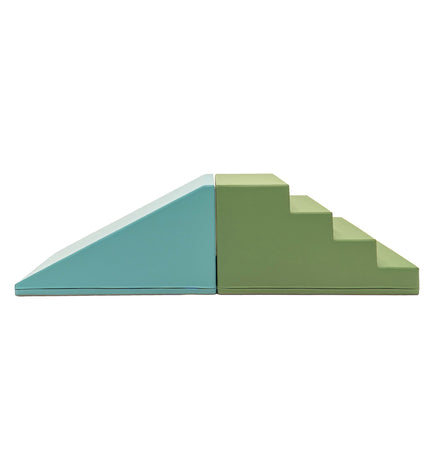 Soft Play Step and Slide Set - Pastel Turquoise