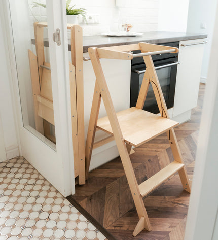 STEP'n'FOLD Foldable Helper Tower - Natural Wood