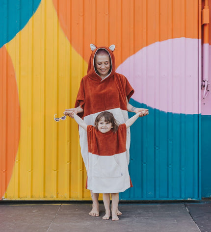 Surffoxy Kids Bath Poncho - Orange