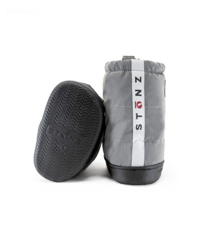 Toddler Puffer Booties - Reflective Silver