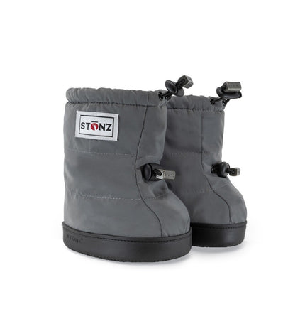 Toddler Puffer Booties - Reflective Silver