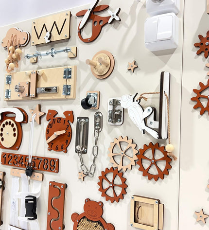 Two-piece wall activity panel (60×80 + 60×39 cm)
