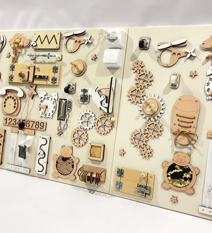 Two-piece wall activity panel (60×80 + 60×39 cm)