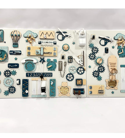 Two-piece wall activity panel (60×80 + 60×39 cm)