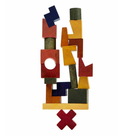 Wooden Tower Puzzle - Colorful